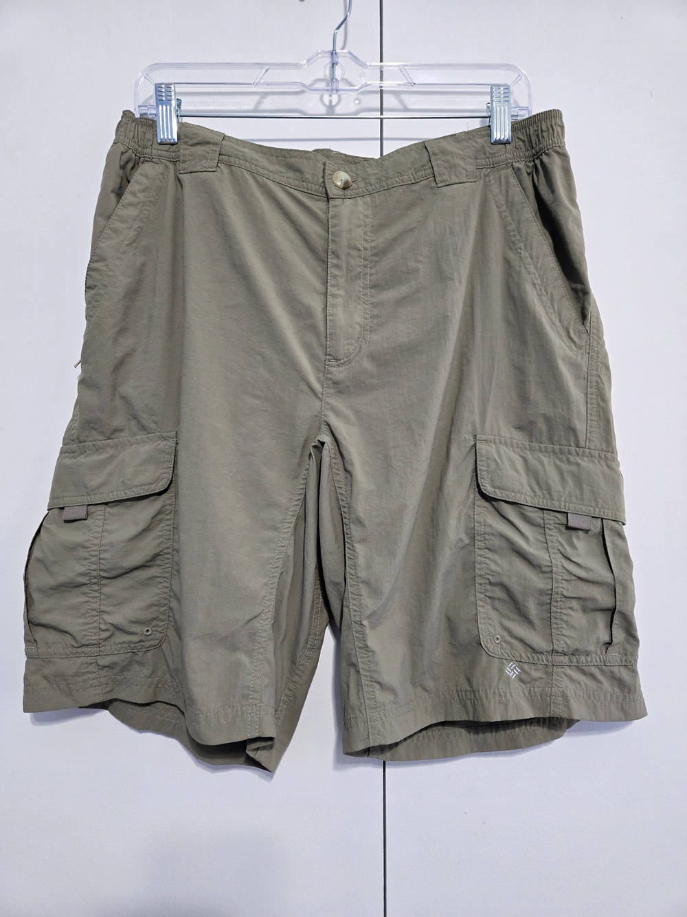 Columbia Omni-Wick Cargo Shorts Mens Medium 10" Olive Hiking